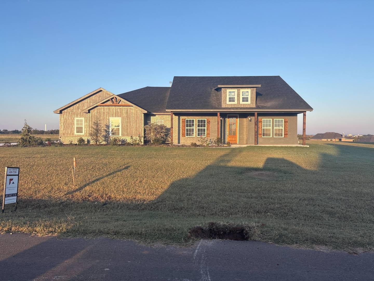 Home on open land outside the city